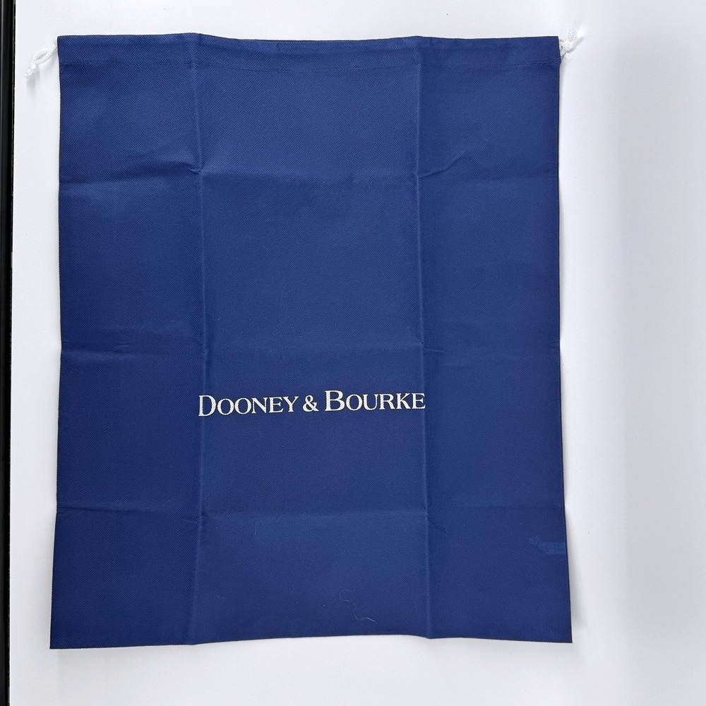 Dooney & Bourke Dust Cover Bag Navy Blue Logo Drawstring Handbag Storage 18x22